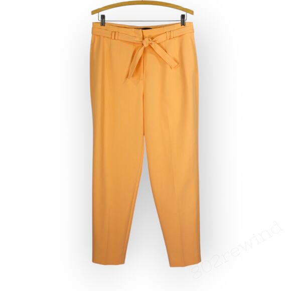 Sz 8 WHBM Fluid PantSuit Blazer + Belted Tapered Ankle Pant RayofLight - Picture 6 of 14